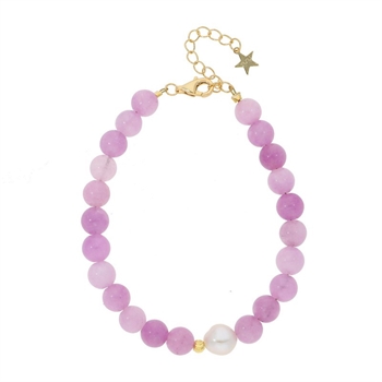 Nuni Florence armbånd i forgyldt sølv A3152 lavender